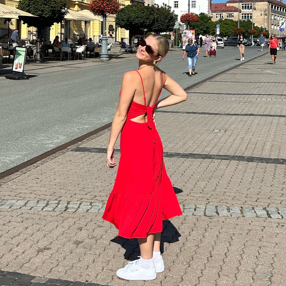 Red Midi Dress
